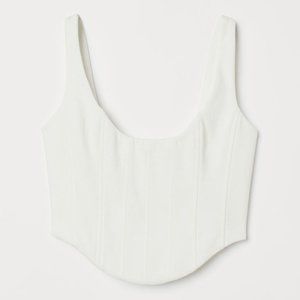 NWT H&M x Brock Collection Cotton Corset-style Top